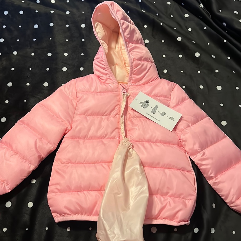 EPIC THREADS ROCK CANDY PINK PACKABLE COAT: NWT: SZ 3T